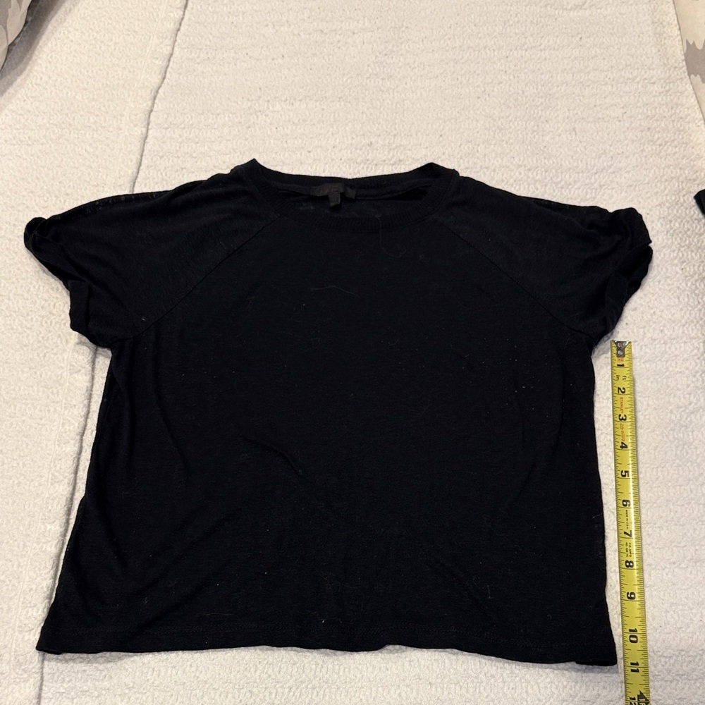 Elegant Black Short Sleeve Women's Tee